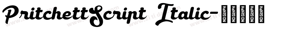 PritchettScript Italic字体转换